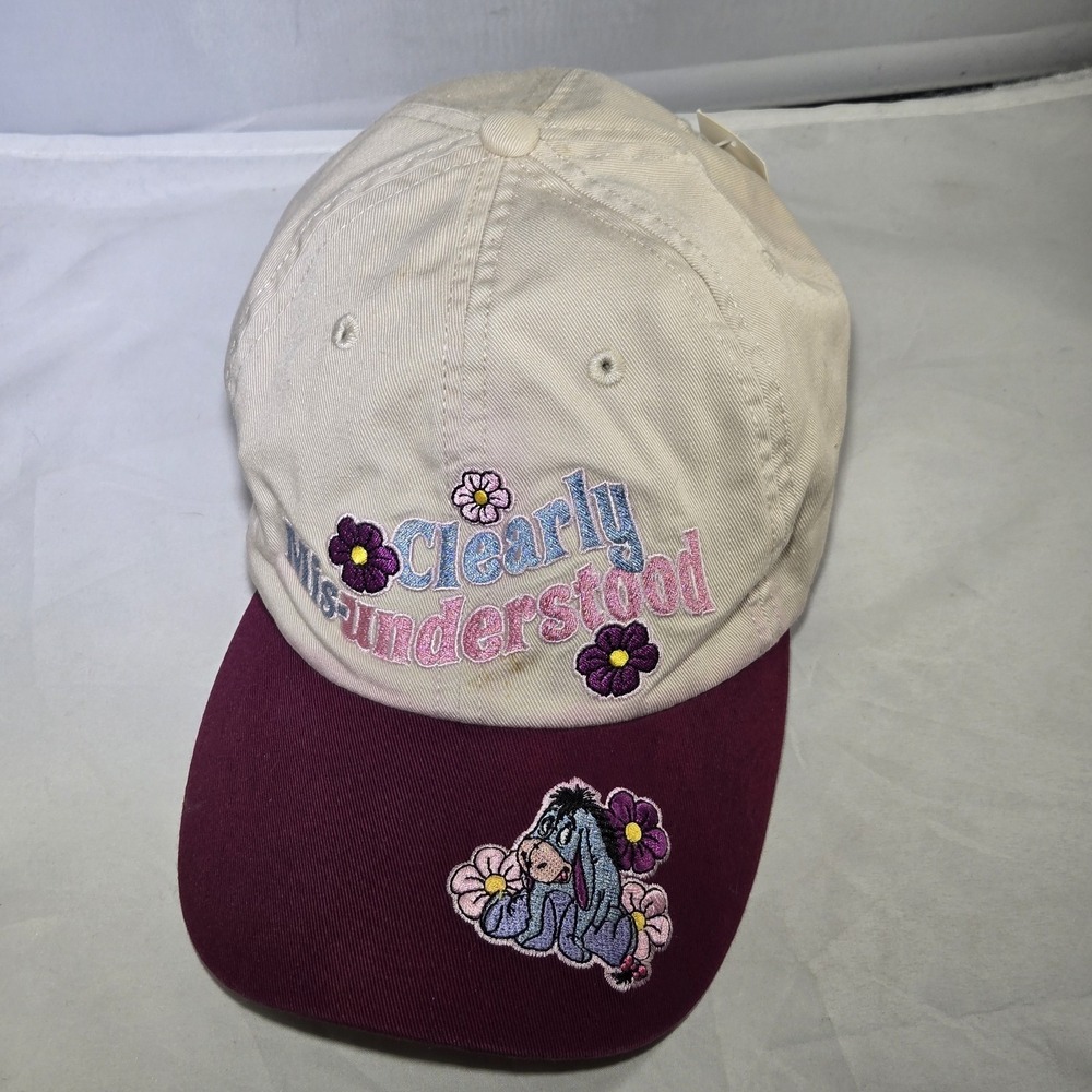 Vintage 90s Disney Winnie the Pooh Eeyore Strapback Hat Adults *READ